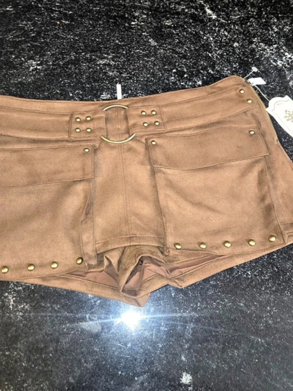 Amber Sky Cargo Skort  in Brown Size Medium NWT